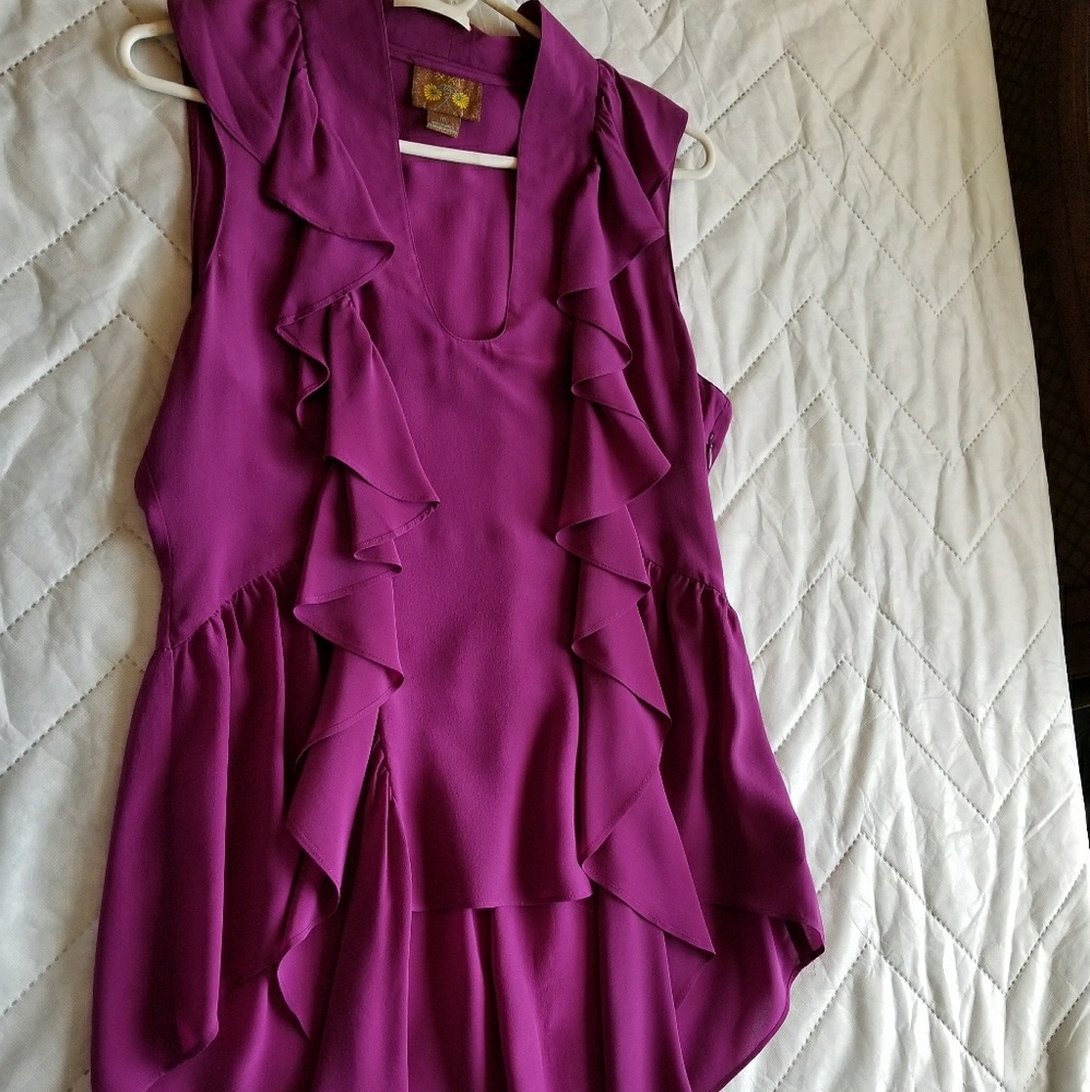 Violet flowy blouse